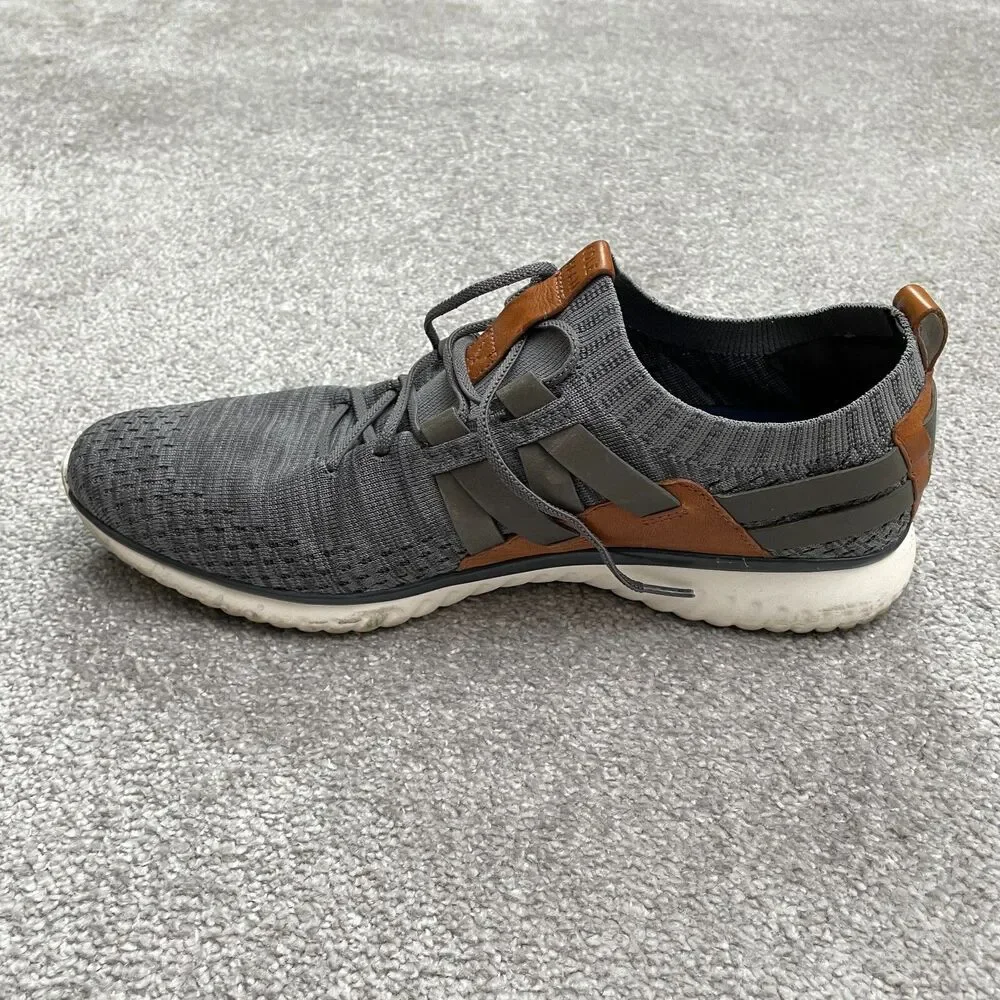 Cole Haan x Grand.Os Woven Grand Motion Sneaker Shoes Mens 12M Gray Knit Leather
